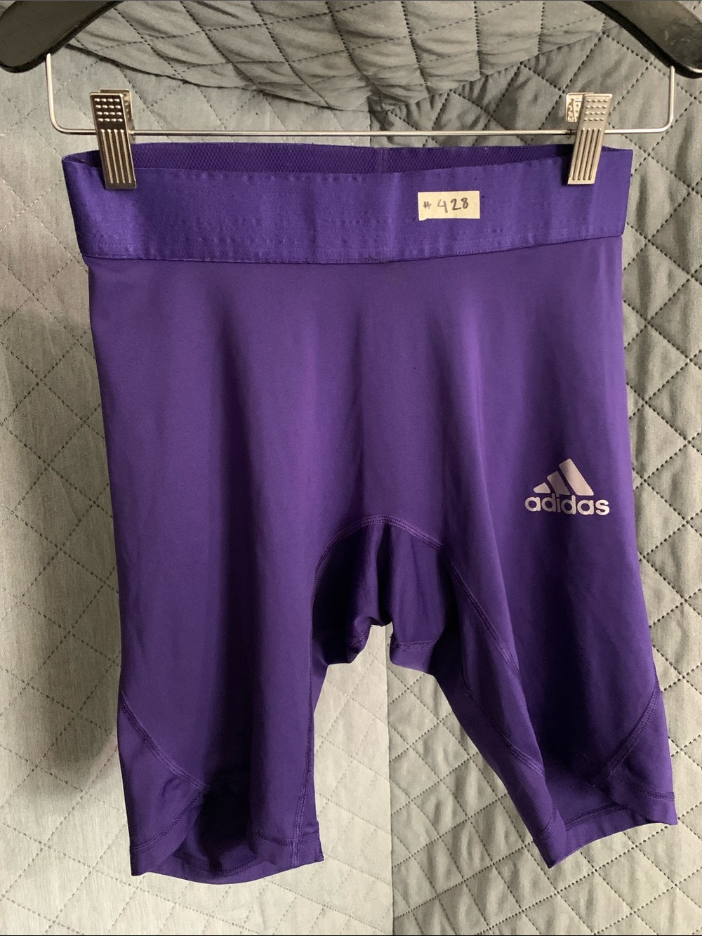 #520 adidas Womens Purple Compression Shorts